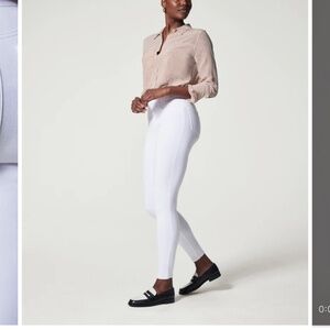 NWT SPANX Jean-ish® Ankle Leggings in White- Size XL